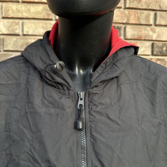 Vintage Y2K Nike Jacket‎ Men XXL Black Red Mesh Lined Hooded Breathable Pocket - Picture 3 of 9